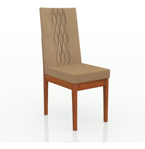 Conjunto Sala De Jantar 6 Lugares Madeira Eucalipto Safira