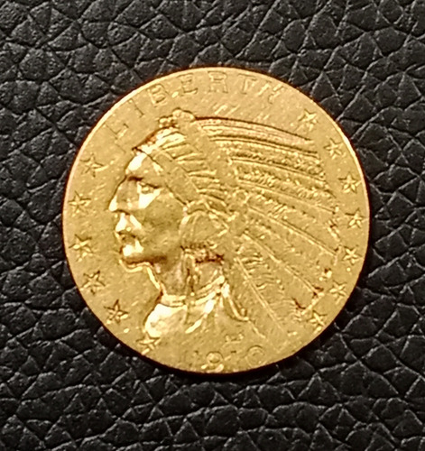 Moneda De 5 Dólares De Oro Año 1910 (Usado)