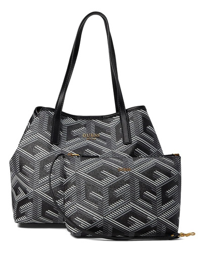 Guess Vikky Tote Black Logo One Size