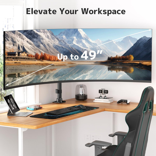 Soporte Para Monitor Ultraancho Aroa Modelo Vesa 75 49 Pulga Color