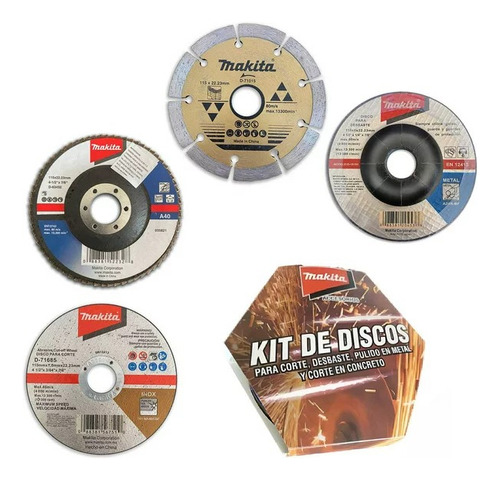 Kit De Discos Para Miniesmeriladora 4 Piezas B-90467 Makita