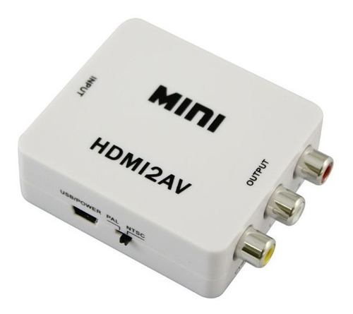 Adaptador Conversor Hdmi A Rca Video 1080p Ps4 Deco Nuevo
