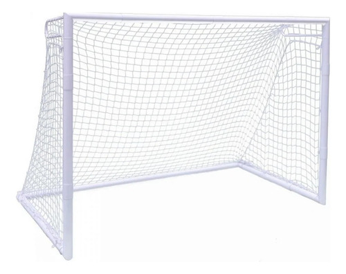 Par Rede De Gol Trave Society Suiço 4m Fio 4mm Seda Cor Branco