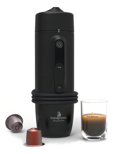 Cafeteira portátil Handpresso Capsule Auto preta expresso 12V