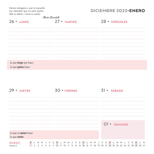 Imagen 2 de 9 de Agenda Mia 2023 Semana A La Vista - Flores