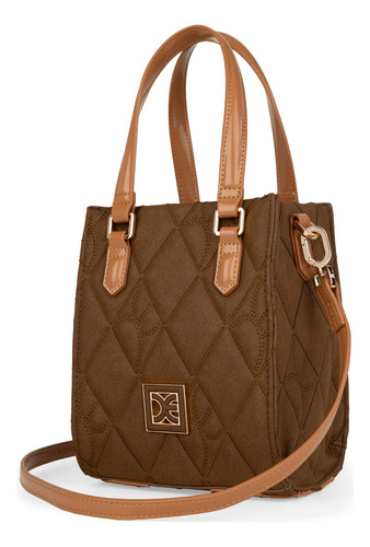 Bolsa Tote Cloe Janrami Chico Color Marrón
