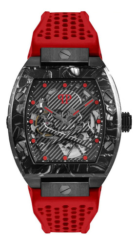 Reloj Para Hombre Philipp Plein El $keleton Pwbaa0722 Rojo