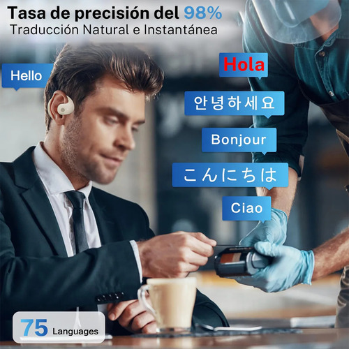 Auriculares Traductor Instantáneo Con Ia - 114 Idiomas En Tiempo Real, Compatible Ios/android, Ideal Para Viajeros Y Negocios