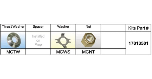 Helice Kit Tuerca Separador Mercury  40-50hp