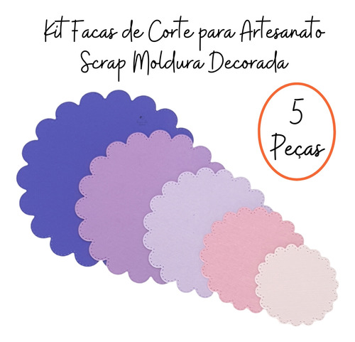 Kit Facas De Corte Para Artesanato Scrap Moldura Decorada