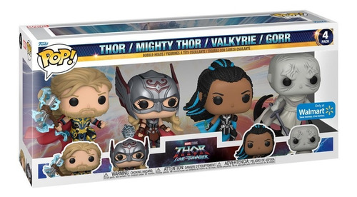 Funko Pop 4 Pack Thor Love & Thunder Marvel Caja Dañada