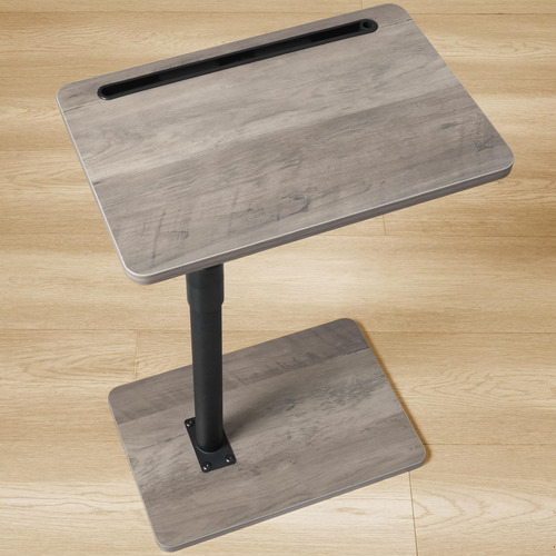 Mesa Auxiliar Ajustable Para Sofá Y Cama Con Ranura Para Tel Gris