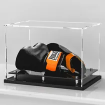 Comprar Vitrina Transparente Para Guantes De Boxeo, Soporte De Exhibición De Guantes De Béisbol De Acrílico Para Tamaño Completo, Exhibición De Guantes De Fútbol Con Soporte Elevador De Base Negra