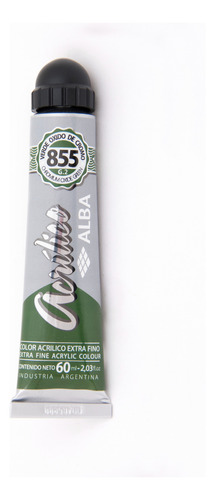 Acrilico Profesional Alba Pomo 60ml Verde Oxido De Cromo 855