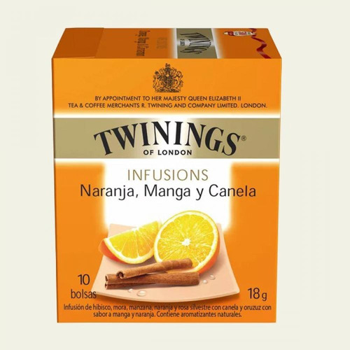 Infusion Twinings Naranja Canela Mango Pack 5x10 Bolsitas