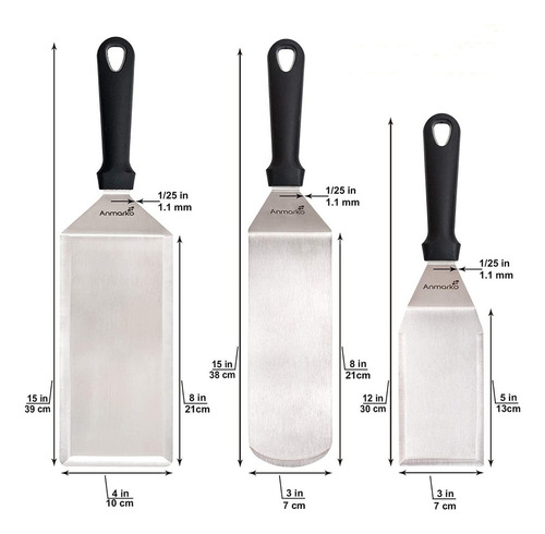 P Juego Accesorios Raspador Plancha Espátula Metálica