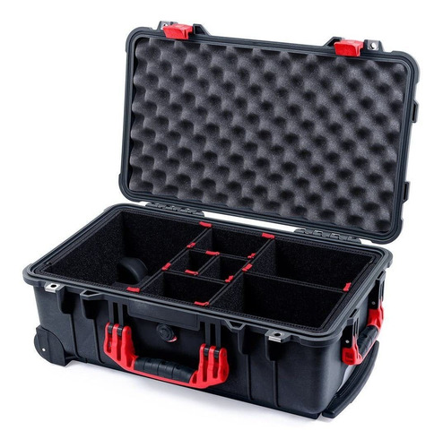 Pelican Color Case Estuche Negro Rojo 1510 Kit Divisor