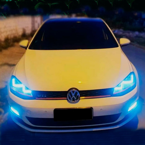 Imagem 7 de 7 de Farol Led Golf 7 Mk7 Gti 2013 A 2017 Drl Dual Led Black