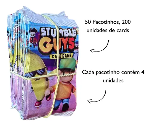 Kit 200 Cards Stumble Guys 50 Pacotinhos Jogo De Aventura