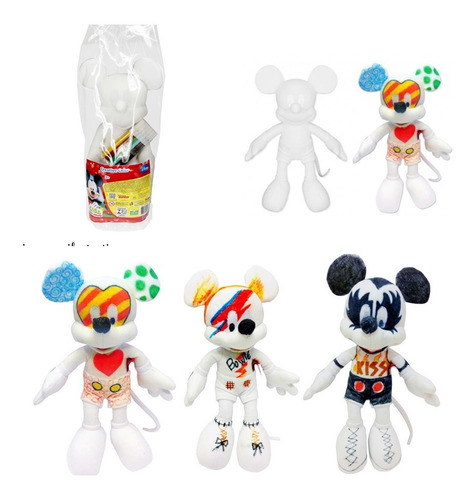 Minnie Branco De Pelúcia Para Colorir Com Canetinha Presente