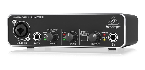 Interfaz De Audio 2x2 Usb Behringer U-phoria Umc22