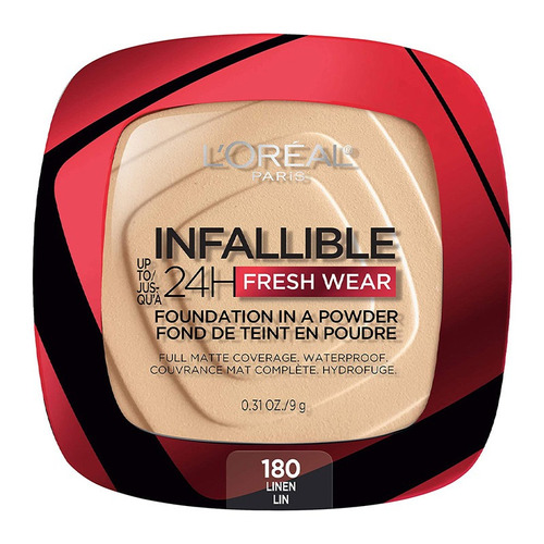 Base de maquillaje en polvo L'Oréal Paris Infaillible 24H Fresh Wear Polvo Compacto tono linen - 9mL 9g