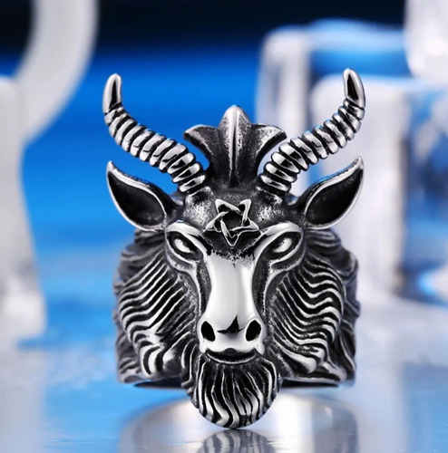 Anillo De Hombre Diseño Baphomet Exclusivo!!