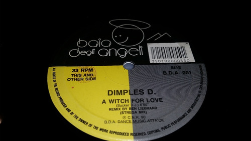Dimples D Sucker Dj A Witch For Love Vinilo Maxi Italy 1990