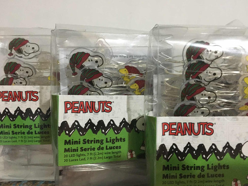 Mini Luces Peanuts String Lights 3 Paquetes De 20 Luces Orig