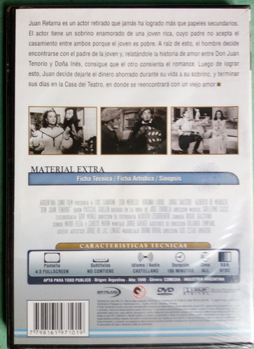 Dvd Don Juan Tenorio-amadori Luis Sandrini Tita Merello Nuev