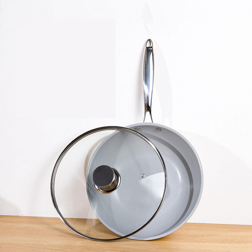 Wok Antiadherente Con Tapa Para Cocina De Inducción, M