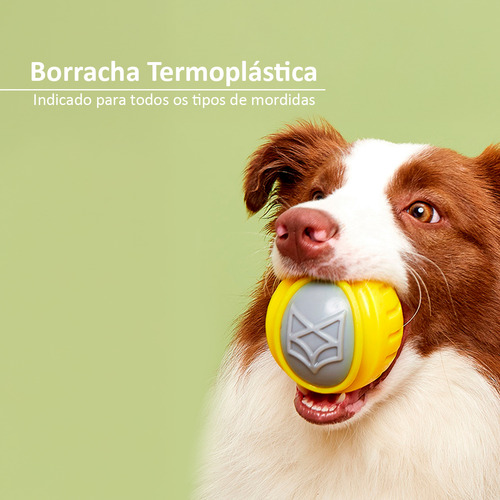 Brinquedo Canino Interativo Bola Com Apito Resistente 10cm