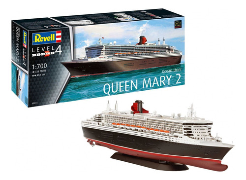 Kit Revell Navio Ocean Liner Queen Mary 2 1/700 323pçs 05231