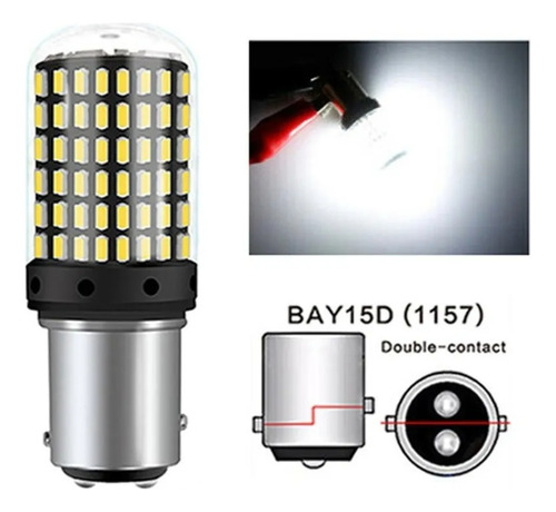 Par Luces Led Doble Contacto Freno 1157 144 Led Alto Brillo