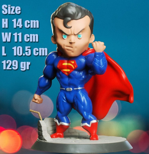 Figura Impresa En Resina 3d Superman Chibi