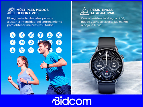 Reloj Inteligente Gadnic Ip68 Smartwatch Resistente Al Agua