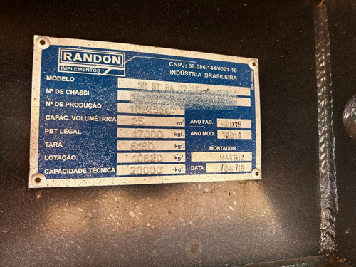 Bi-trem Basculante Randon Bi Caçamba Único Dono Sem Pneus