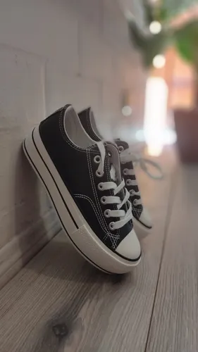 Zapatillas De Mujer Plataforma Ecocuero Negra