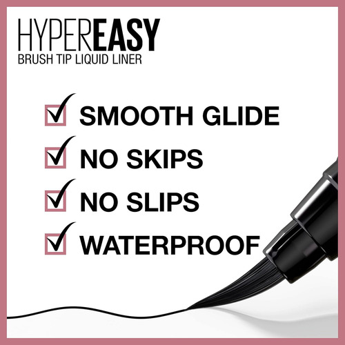 Maybelline Hyper Easy - Delineador LĂquido De Ojos, Acabado