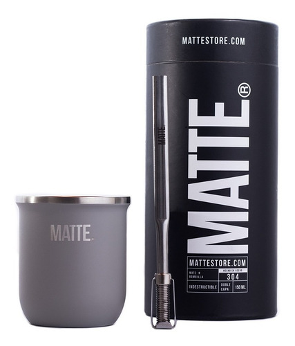 Mate De Acero Inoxidable Termico + Bombilla + Creative Pack