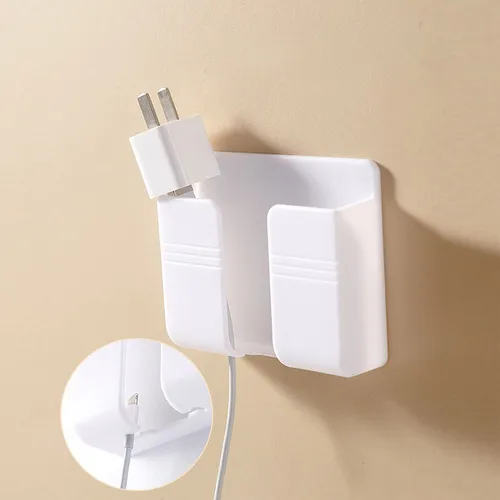 10 Suporte De Parede Para Celular Controle Plástico Branco