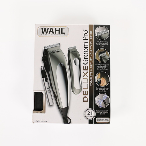 Imagen 4 de 4 de Kit Maquina Cortar Pelo Y Patillera Groom Pro 21 Piezas Wahl