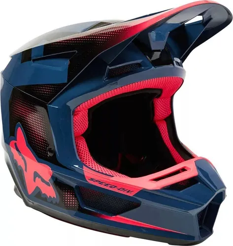 Casco motocross fox rosa sale