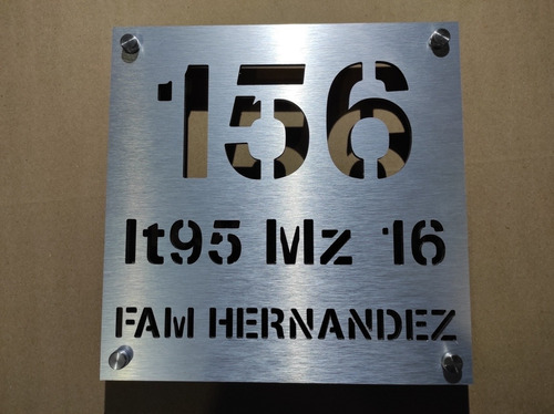 Número Números Oficina Casa Residencial Aluminio 25x25