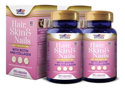 Hair, Skin & Nails Vitgold Kit 2x 120 Caps