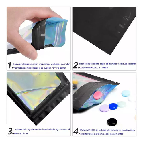 Sacos De Selagem Automática Resseláveis A Laser De 100 Peças