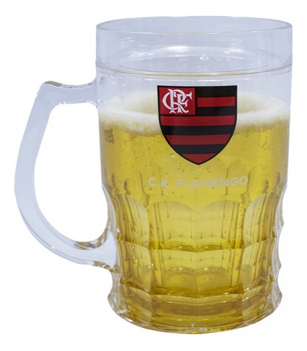 Caneca De Cerveja Time Flamengo Licenciado 400 Ml