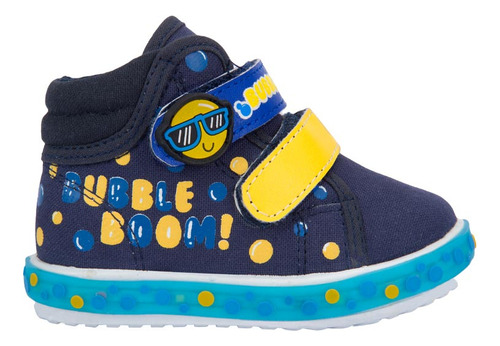 Tenis Para Niño Tipo Bota Luces Bubble Gummers Azul Rey