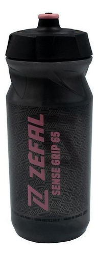 Botella Zéfal Sense Grip Mtb Caramanhola de 650 ml, color ahumado y rosa