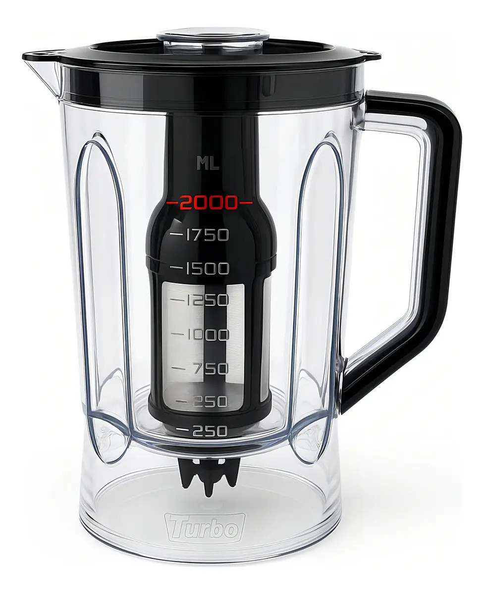 Copo Do Liquidificador Mondial L1000 Turbo Inox Preto